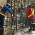 MAIN REBAR INSTALLATION FOR COLUMN